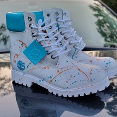 Brand New Fashion Boots Waterproof Custom Custom Timberland Boots, Timberland Boots Style, Timberland Chukka, Boots Outfit Men, Timberland Boots Mens, Blue Jordans, Jordan Shoes Retro, Modern Shoes, Boots Waterproof