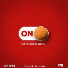 a donut on a red background with the caption activa tu modo viernes