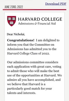 the harvard college application is shown in this screenshote, which shows an image of a