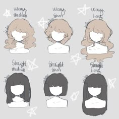 the different types of women's hair for each type of face and neck shape