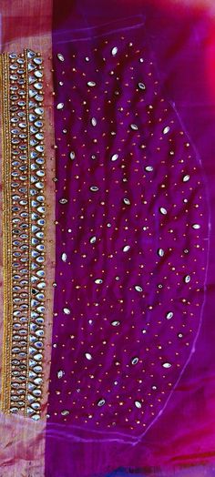 Kundan Embroidery Work Suits, Mirror Aari Work Blouse Design, Mirror Work Blouse Design For Pattu Sarees, Short Hands Blouse Designs, Simple Aari Work Blouse Design For Pattu Saree, Simple Wedding Blouse Designs, Blouse Designs Aari Work, Blouse Maggam Work, Silk Saree Blouse Designs Patterns