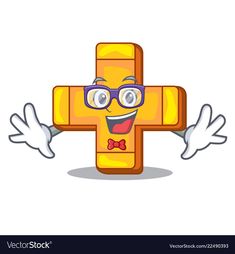 geek cartoon wooden cross on the road