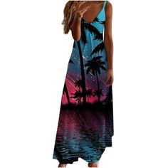 clearance Store,under $5 Clothes StoreClick Here Usmixi Summer Dresses for Women Hawaiian Vacation Loose Swing Spaghetti Strap Long Sundresses 2023 Short Sleeve V-Neck Coconut Tree Print Maxi Formal Dress Sky Blue l FEATURE: Pull on Dress,Strap Dresses,Short Sleeve,V-Neck,Maxi,Coconut Tree Print,This is a casual dress with special design that can show your perfect figure, make you more attractive, and can easily control parties, cocktail,beaches and other occasions. MATERIAL:95% Rayon+5% Spandex Sundresses 2023, Long Sundresses, Maxi Formal Dress, Long Sundress, Hawaiian Vacation, Strap Dresses, Blue Summer Dresses, Loose Maxi Dress, Perfect Figure