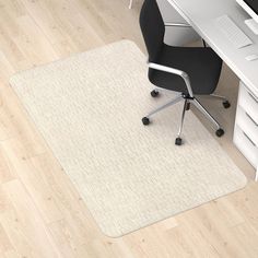 Specialized Designed: The office mat is designed with a unique rattan-like woven pattern. It is easy to lay flat. This specially designed mat could be matched your surroundings. Perfect for a variety of environments including offices, computer rooms, gaming rooms, bedrooms, and study spaces. Easy to Clean: The floor chair mat is waterproof, oil-resistant, and heat-resistant, which is easy to clean and maintain. You can just wipe it gently with a cloth to clean it as new. The mat can also provide you with the best hard floor protection. Safe & Flame Retardant: Our desk chair mat is made of high-quality PVC which is non-toxic, environmentally friendly and safe for daily use. Plus, it's flame-retardant. There will be no breakage even though the cigarette drops on the mat. Non-slip Design: The Desk Rug, Computer Rooms, Rug For Office, Desk Chair Mat, Computer Mat, Study Spaces, Rolling Chair, Office Chair Mat, Office Mat