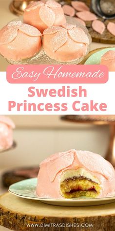 easy homemade swedish princess cake with pink icing