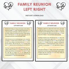 the family reunion left right is shown in this screenshot from an old computer screen