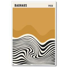 a poster with the words bauhus on it