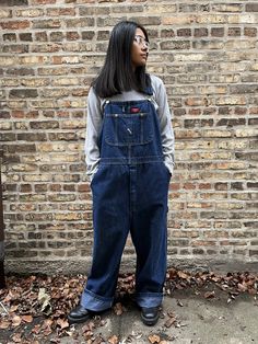 excellent condition , slightly distressed* vintage from the 1980s 80s bib overalls , jean overall oversized loose baggy fit dark wash denim labeled size W38 L30 *small hole in rear of overall-pleasantly distressed Sold by Yellow Jacket Vintage Baggy Jean Overalls, Cheap Denim Bib Front Overalls, Dark Wash Baggy Overalls, Retro Dark Wash Cotton Denim Jumpsuit, Dark Wash Denim Bib Front Shortalls, Vintage Dark Wash Cotton Denim Jumpsuit, Vintage Dark Wash Bib Front Overalls, Retro Dark Wash Shortalls With Pockets, Retro Overall Jeans With Pockets