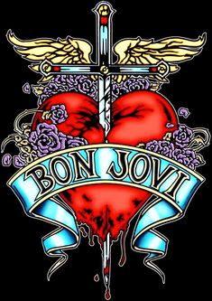 Step into the world of iconic rock music with our Bon Jovi Digital Logo Poster. This captivating piece of wall art decor embodies the essence of timeless rock music, showcasing the legendary band's logo in a sleek and modern design. Whether you're a dedicated Bon Jovi fan or simply appreciate the electrifying energy of rock music, this musician poster print is sure to resonate with your inner music aficionado. Adorn your space with this striking singer band artwork that pays homage to one of the Heart And Dagger Tattoo, Dagger Tattoo, Bon Jovi