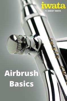 the words airbrush basics are written in black and white