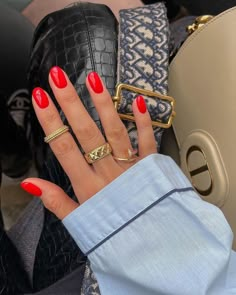 15.6k Likes, 31 Comments - Araqs (@parisianamour) on Instagram: “Choose your favorite nail color 💚 1-7♥️ @mysterious_mary” Red Nail Polish, Cat Eye Nails, Red Nail, Classy Nails, Funky Nails, Dream Nails, Chic Nails