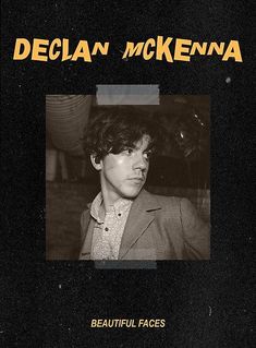 a black and white photo of a man in a suit with the words dejaan mckenna on it