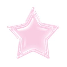 a pink star balloon on a white background