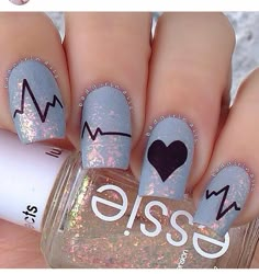 Heart nail art find more women fashion ideas..!! #nailart #nails #jewelexi French Pedicure, Heart Nail, Heart Nail Art, Nail Designs Valentines, Shellac Nails