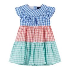 Take her wardrobe to the next level with our collection of dresses for girls. This Baby Girls Multi Color Gingham Dress is twirl-worthy and fun! This girls dress features a multi colored gingham print through out and ruffled bib for some added glam! Multicolor Ruffle Twirl Dress For Playdate, Multicolor Ruffled Twirl Dress For Playdate, Multicolor Short Sleeve Twirl Dress With Ruffles, Multicolor Twirl Dress With Ruffles And Short Sleeves, Multicolor Twirl Dress For Summer Playdate, Multicolor Twirl Dress For Playdate In Summer, Cute Multicolor Twirl Dress For Spring, Cute Multicolor Dress With Ruffle Hem, Multicolor Ruffle Twirl Dress For Playtime