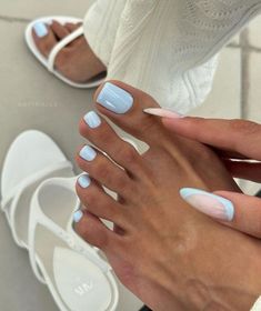 Pedicure Ideas Summer 2024, Toe Art Designs, Blue Toe Nails, Summer Pedicure, Pedicure Ideas, Pedicure Colors, Toe Nail Color