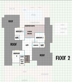 the floor plan for an apartment with two floors and one room on each side is shown