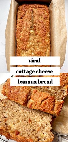 This Cottage Cheese Banana Bread is higher in protein and lower in sugar than your typical banana bread. You wont have to sacrifice flavor for health when it comes to this recipe! Cottage Cheese Banana, Cottage Cheese Recipes Healthy, Cottage Cheese Desserts, Bread To Make, Delicious Banana Bread, Postre Keto, Cottage Cheese Recipes, Cheese Dessert, Banana Bread Recipe