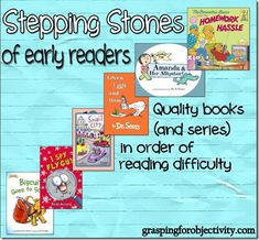 several children's books with the title stepping stones of early readers