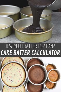 how much batter per pan? what is the cake batter calculator in this case?