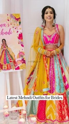 Haldi Bridal Outfit, Haldi Outfit For Bride, Mehndi Dress For Bride