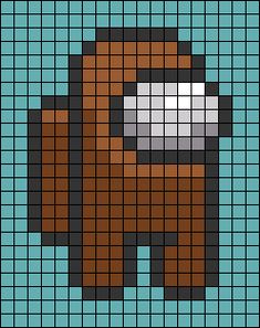 an elephant made out of squares in blue and brown