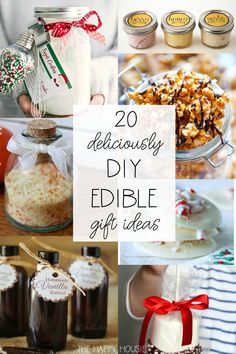 various edible gift ideas for the holidays