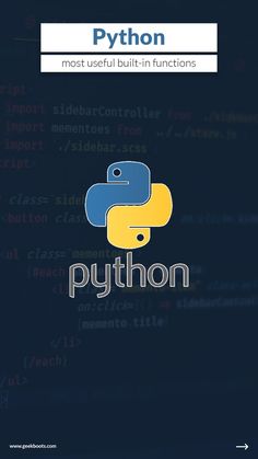 Most useful built-in functions on Python Language Learning Tips, Object Oriented Programming, Learning Tips, Learn Programming, Programming Languages, Syntax, Free Software, Language Learning, Python