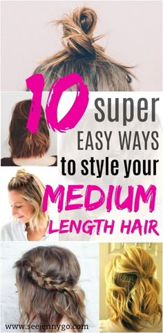 Shoulder Length Hair Men, Shoulder Length Hair Balayage, Brown Shoulder Length Hair, Below Shoulder Length Hair, Short Shoulder Length Hair, Above Shoulder Length Hair, Easy Hair Tutorials, Shoulder Length Hair With Bangs, Layered Haircuts Shoulder Length