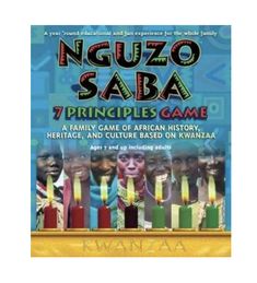 the book cover for nguzzo saba's 7 principals game, which features candles