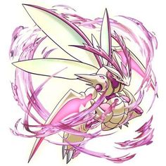 a drawing of a pink and white pokemon