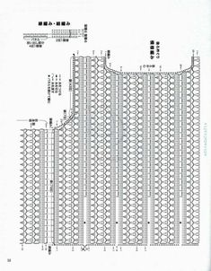 the diagram shows how many rows of stitchs are arranged