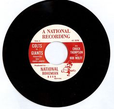 an old record with the national recording label