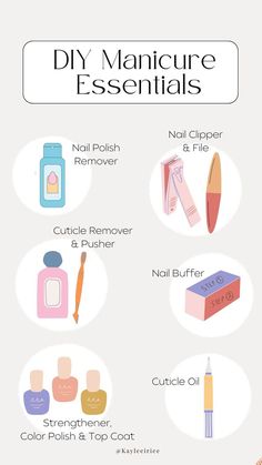 How To Start Doing Nails At Home, Nail Care Essentials, Doing Your Nails At Home, Doing Nails At Home, Nails Done At Home, Do Your Own Nails, At Home Nails, Manicure Essentials, At Home Manicure