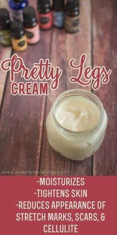 Leg Cream, Diy Lotion, Homemade Lotion, Pretty Legs, Young Living Oils, Homemade Remedies