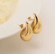 Plating, Water Droplet, Earrings Studs, Simple Style, 1 Pair, Alloy, Women's, 13g Gold Infinity Earrings, Mejuri Jewelry, Gold Tassel Earrings, Droplet Earrings, Infinity Earrings, Anthropologie Jewelry, Gold Filled Earrings, Gold Plated Earrings, Day Outfits