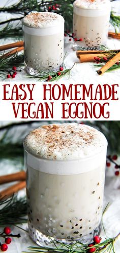 an easy homemade vegan eggnog recipe for christmas