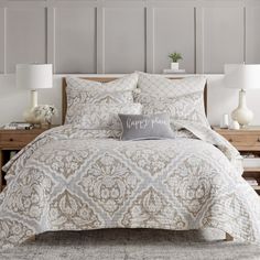 Becker Taupe Full/queen Quilt Set - Levtex Home : Target Camper Bedding, King Quilt Sets, Quilt Care, House Bedrooms, Taupe Grey, Neutral Bedroom, Crib Bedding Sets, Diy Farmhouse Decor, King Quilt