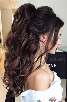 Wedding Hair Brunette, Bridesmaid Hair Makeup, Family Get Together, Long Dark Hair, Styling Hair, Wedding Hair Inspiration, Braided Hairstyles Updo, فستان سهرة