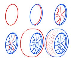 how to draw an airplane wheels step by step