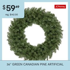 a green wreath with the price $ 59 99