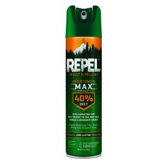 Repel 33801-1 Sportsmen Max Insect 6.5-oz Aerosol 40% DEET, 12-PK, Pack of 12, clear Insect Repellent, Mosquito Repellent, Insects, Health, Pins