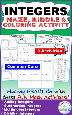 three different activities to help students learn how to use the numbers in addition and subtraction