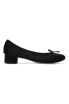 SSENSE Exclusive Black Camille Heels by Repetto on Sale Satin Heels, Black Bow, Cotton Twill, Block Heels, Clothing Accessories, On Sale, Perfect Clothing, Outfit Accessories, For Women