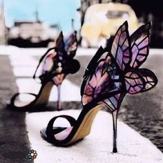 Kasut Kahwin, Butterfly Heels, Butterfly Shoes, Slouched Boots, Fashion High Heels