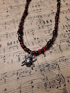 Lady bug charm necklace with garnet glass Bug Necklace, Ladybug Jewelry, Themed Jewelry, Beaded Necklaces, Lady Bug, Jewelry Ideas, Charm Necklace, Bugs, Garnet