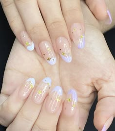 Flower Nails Korean, Soft Girl Nails, Uñas Aesthetic, Light Purple Nails, Pretty Gel Nails, Soft Nails, Nail Swag, Ideas Nails, Kawaii Nails