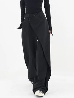 Junior Pants, Baggy Trousers, Wide Leg Dress Pants, Straight Trousers, Baggy Pants, Pantalon Large, Asymmetrical Design, Yoga Shorts, Denim Jumpsuit