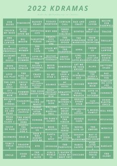 a green and white poster with the names of different languages in each language on it