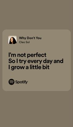 an image of a woman with a quote on it that says, i'm not perfect